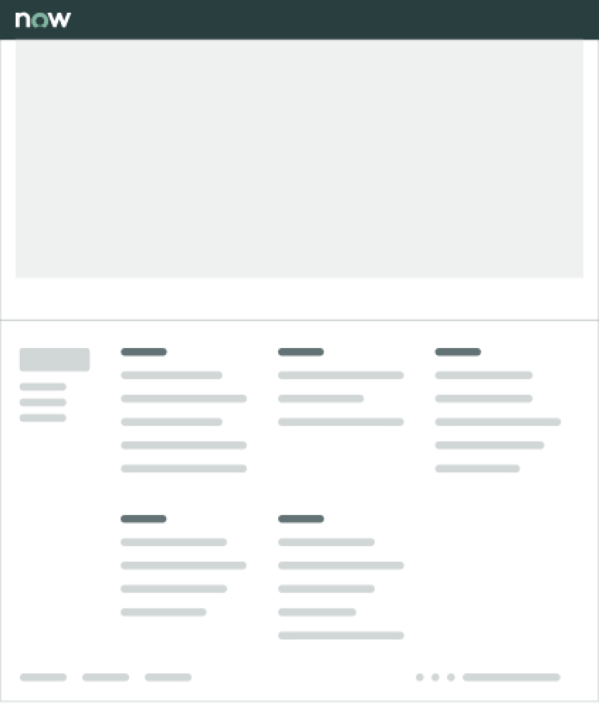 canvas footer with scannable group of links