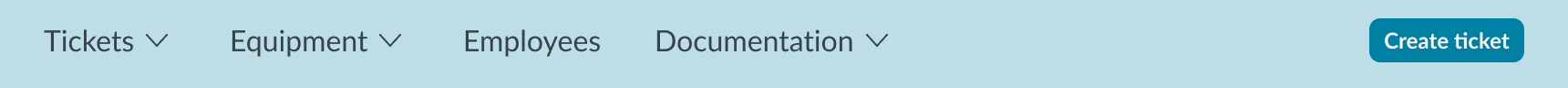 primary button displaying next to the navigation items in canvas menu