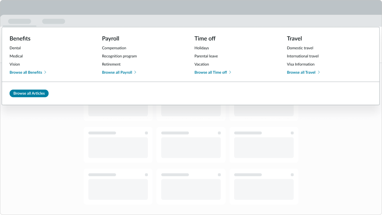 a scannable amount of categories and link groups