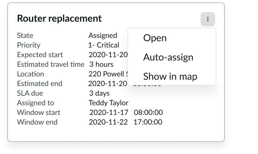 popover with open overflow menu