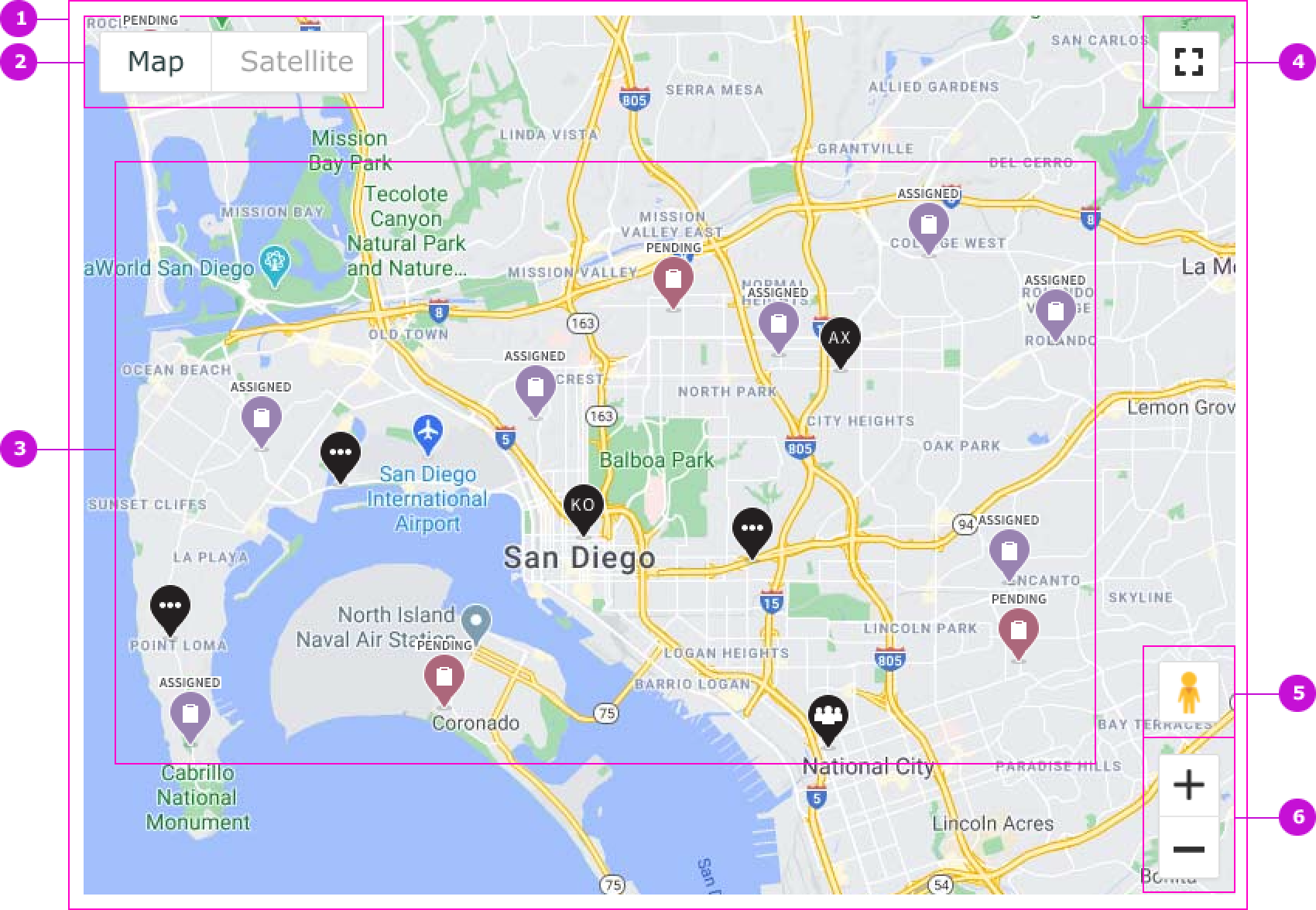 FSM Google map anatomy