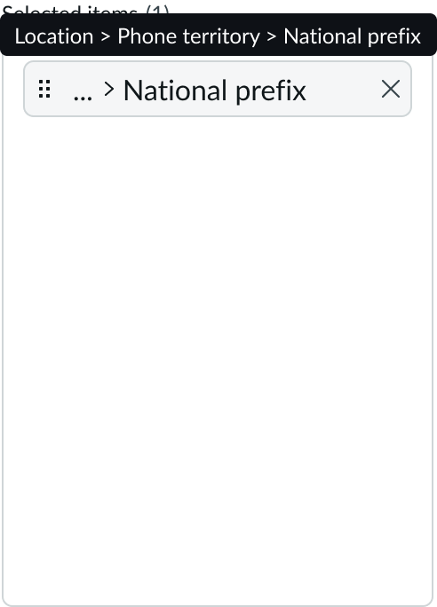 Shows the tooltip that appears when users hover over a truncated breadcrumb in the dotwalk path
