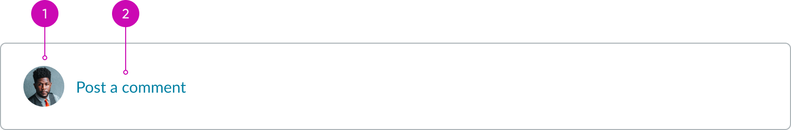 anatomy for create comment section