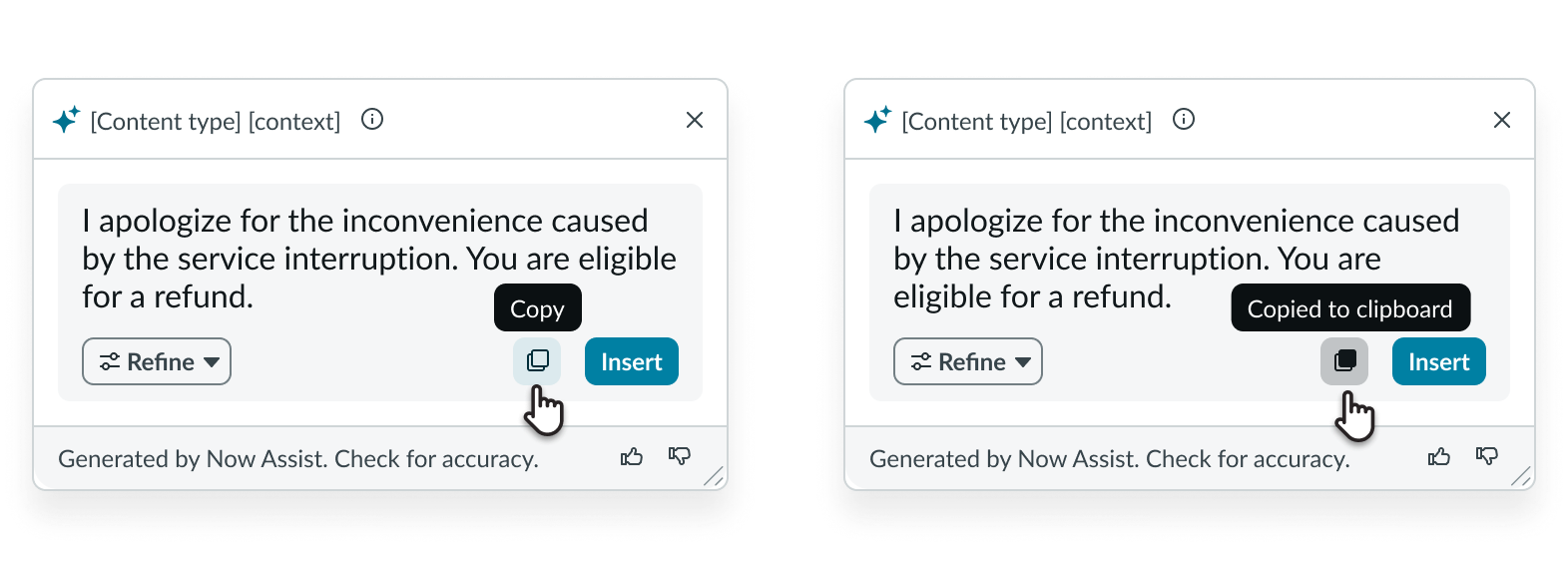 email composer component in new tab in the display