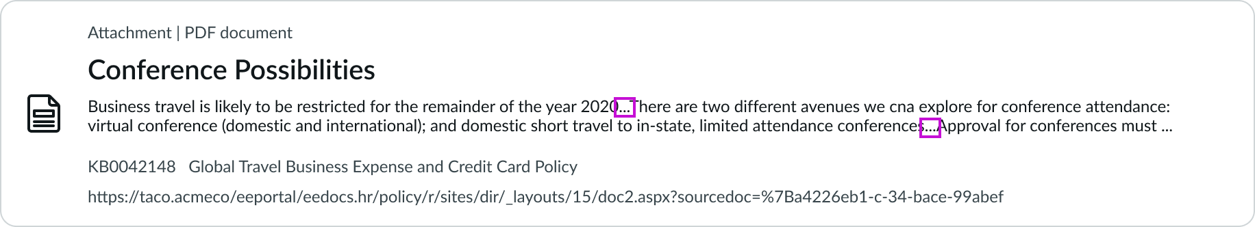 summary with segment truncation