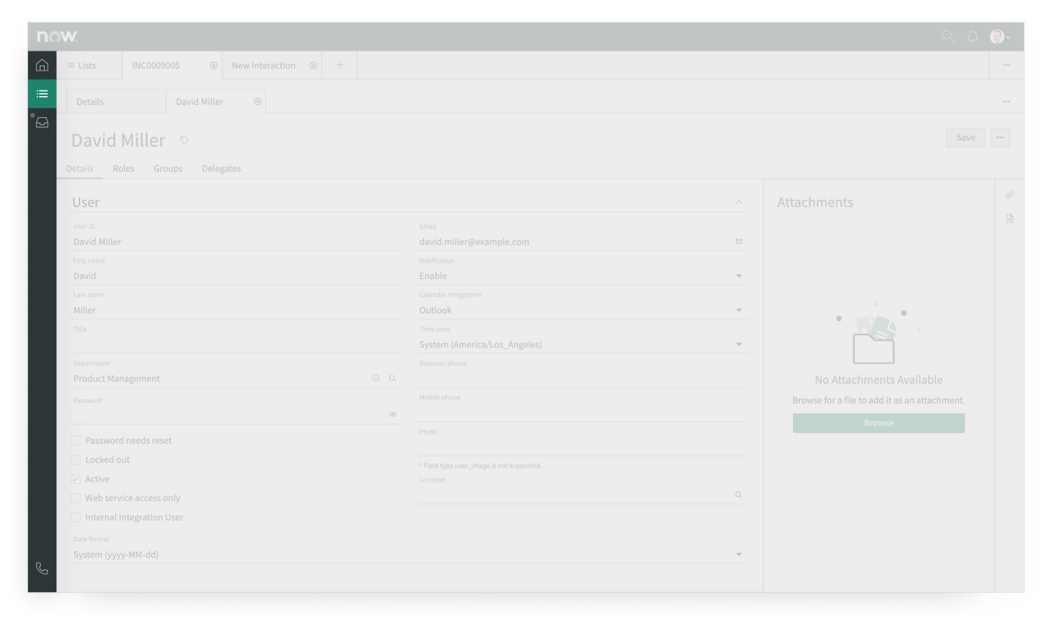 The “List” page icon is highlighted to indicate it’s selected in the primary navigation bar.